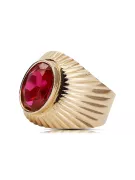 Ring Vintage style Ruby Original Vintage 14K Rose Gold vrc127r